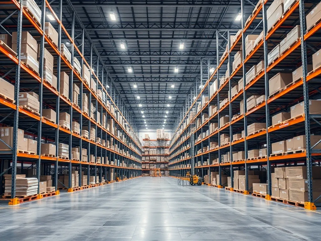 A high-tech modern logistics warehouse in Debrecen with indu